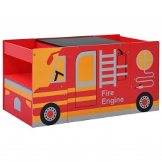vidaXL Set Tavolo per Bambini 3pz Design Camion dei Pompieri  in Legno