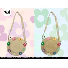 BORSA CAPPELLO IN RAFIA INTRECCIA SM605 BORSA CAPPELLO IN RAFIA INTRECCIA SM605